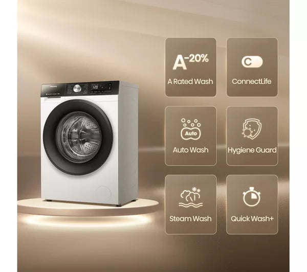 HISENSE 3S Series WD3S8043BW3 WiFi-enabled 8 kg Washer Dryer - White - Image 9