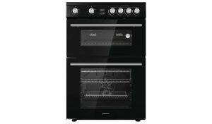 Hisense HDE3211BBUK 60cm Double Oven Electric Cooker -Black