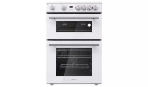 Hisense HDE3211BWUK 60cm Double Oven Electric Cooker - White