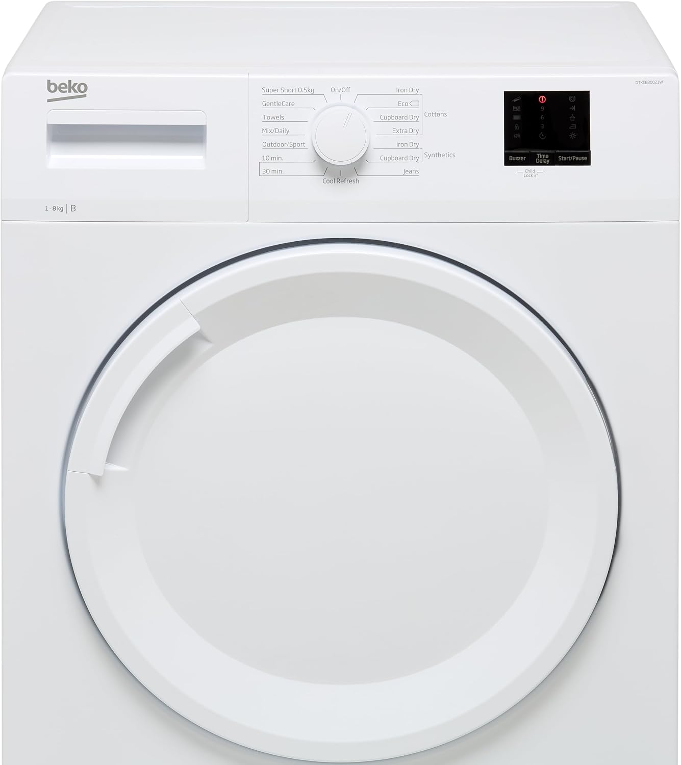 BEKO DTKCE80021W 8 kg Condenser Tumble Dryer - White - Image 2