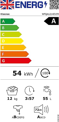 Hisense 3S Series 12kg Washing Machine 1400 Spin White – WiFi, Steam Wash, Quick Wash, A Rated (WF3S1243BW3) - Image 3
