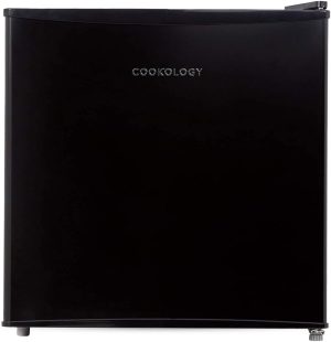 Cookology 45L Mini Fridge MFR45BK – Compact Countertop Fridge with Ice Box, Quiet 41dB, Ideal for Bedrooms, Offices & Student Rooms, Black
