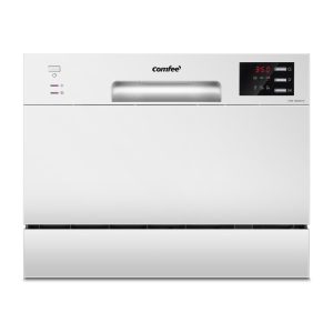 COMFEE' Table Top Dishwasher with 6 Place Settings, Mini Countertop Dishwasher for Small Families, Couples, LED display, Delay Start, 47dB Quiet Noise