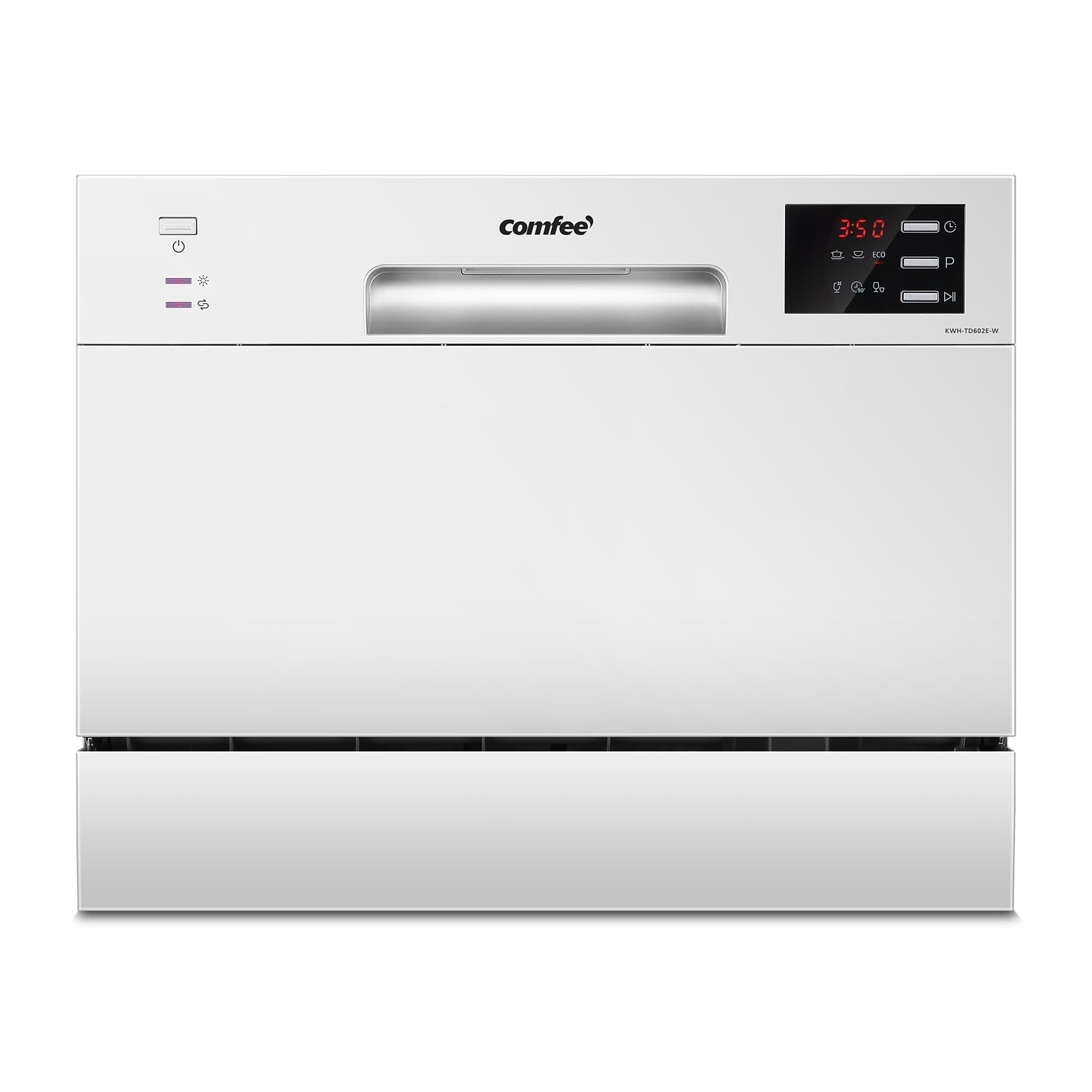 COMFEE' Table Top Dishwasher with 6 Place Settings, Mini Countertop Dishwasher for Small Families, Couples, LED display, Delay Start, 47dB Quiet Noise