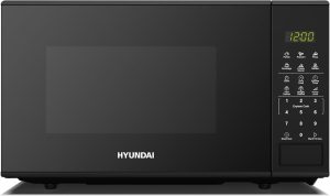 Hyundai 800W 20L Black Digital Microwave, Stainless Steel Interior, 11 Power Levels, Automatic Defrost, 6 Auto Cook Modes, Clock and Timer, Digital