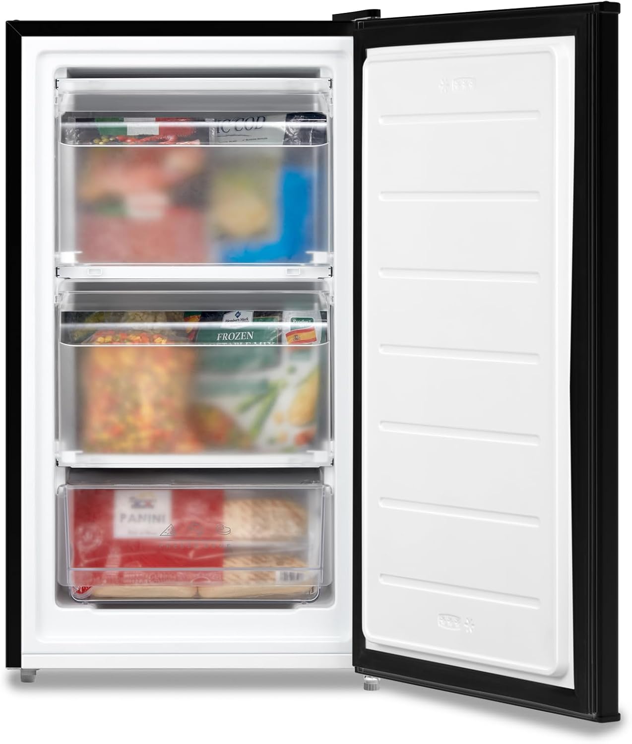 COMFEE' RCU60BL2UK(E) 60 Litre Freestanding Under Counter, 48cm Upright Freezer Adjustable Thermostat, Reversible Door, 4 Star Freezer Rating Drawer, - Image 2
