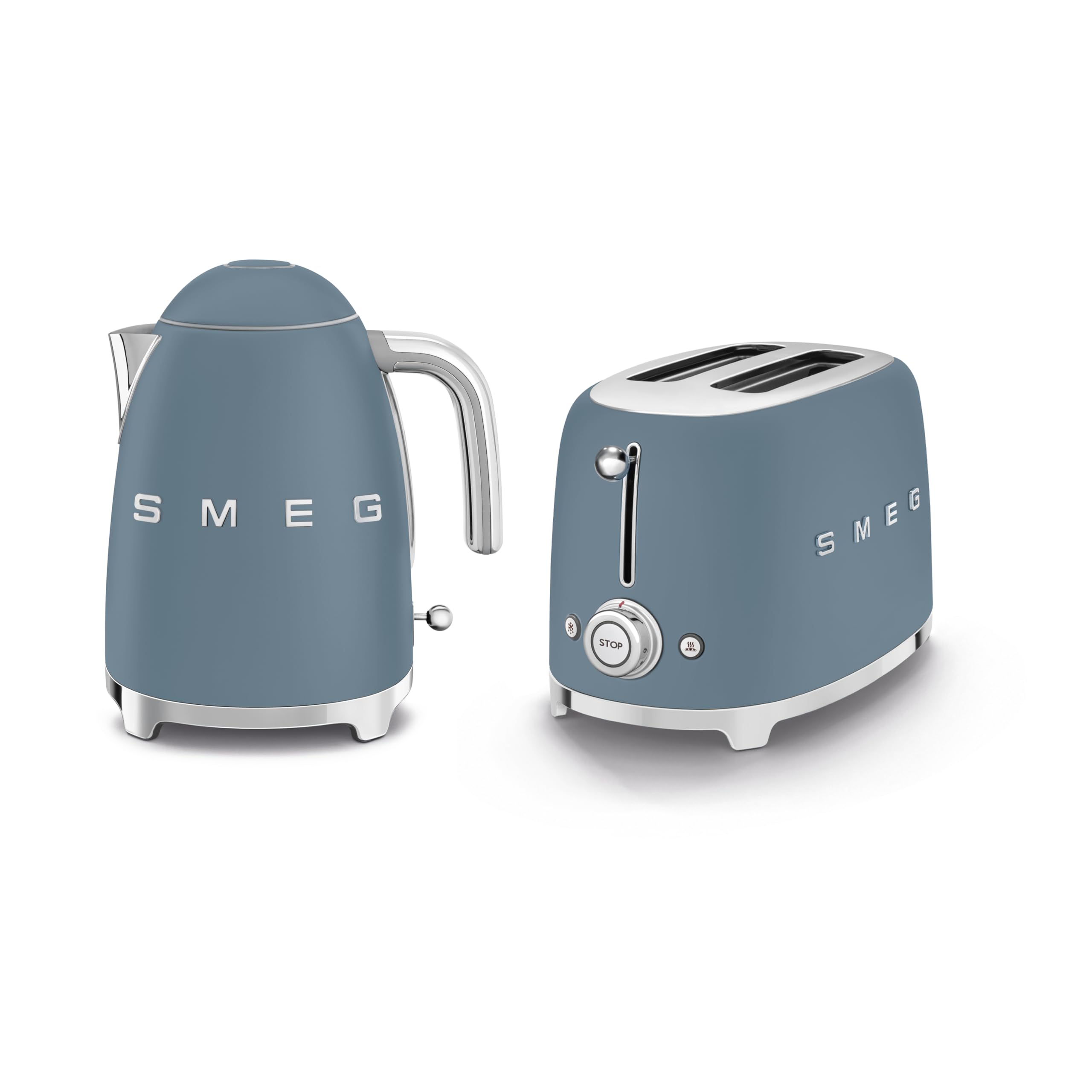 Smeg EEJB290 Breakfast Set,1.7L, 300W Storm Blue Kettle and 2 Slice Storm Blue Toaster, KLF03SBMUK/TSF01SBMUK - Image 2