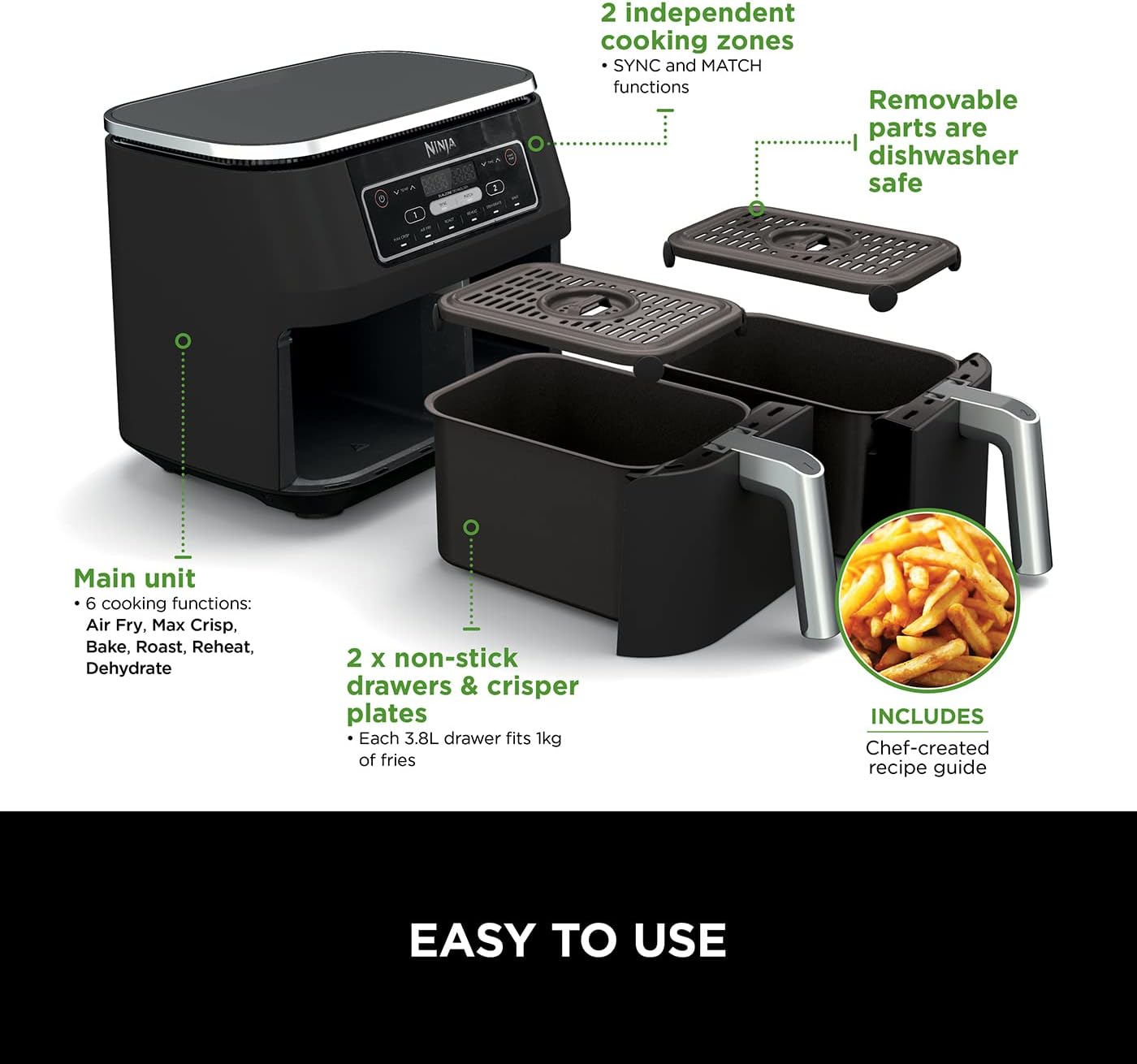 Dual Zone Air Fryer AF300UK - Image 2