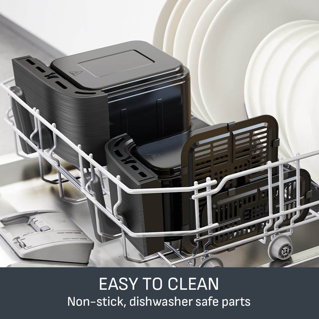 Tefal Easy Fry Dual Zone Air Fryer EY901HG0 8.3L – 2 Drawers, 8-in-1, Extra Crisp, Coal Grey - Image 6