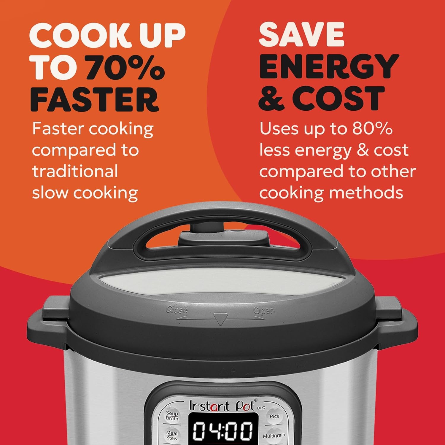 Instant Pot Duo 7-in-1 Multi Cooker 5.7L – Pressure Cooker, Slow Cooker, Rice Cooker, Stainless Steel - Image 7