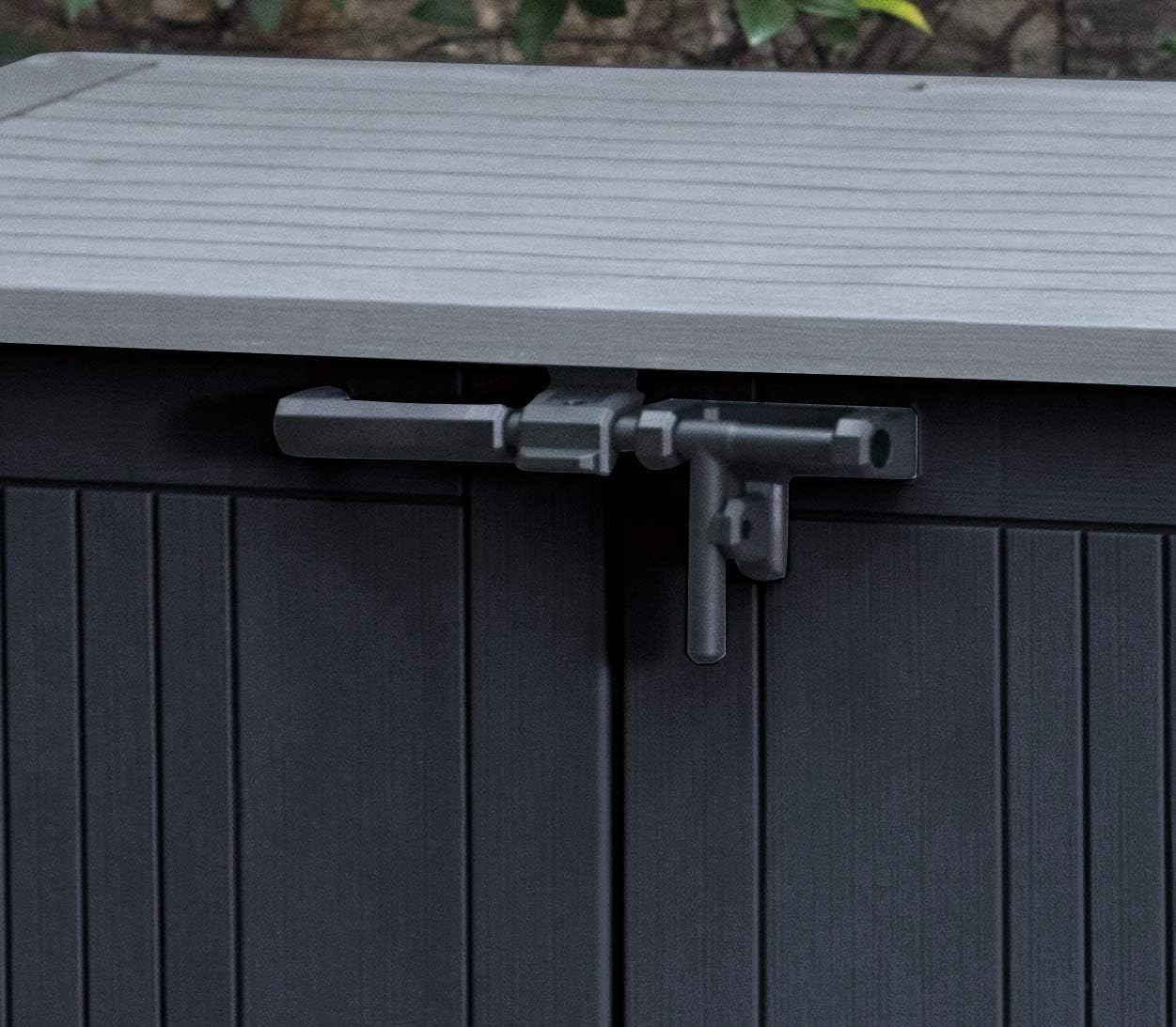Keter Store it Out Nova Outdoor Garden Storage Shed, 32 x 71.5 x 113.5 cm, Dark Grey with Light Grey Lid - Image 5