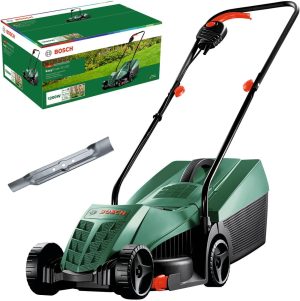 Bosch Corded Lawnmower EasyRotak 32-220 (1200 W Motor Power, Cutting Width: 32 cm, 31-Litre Grass Box, Extra 32cm Sharp Blade, Suitable for Quick and