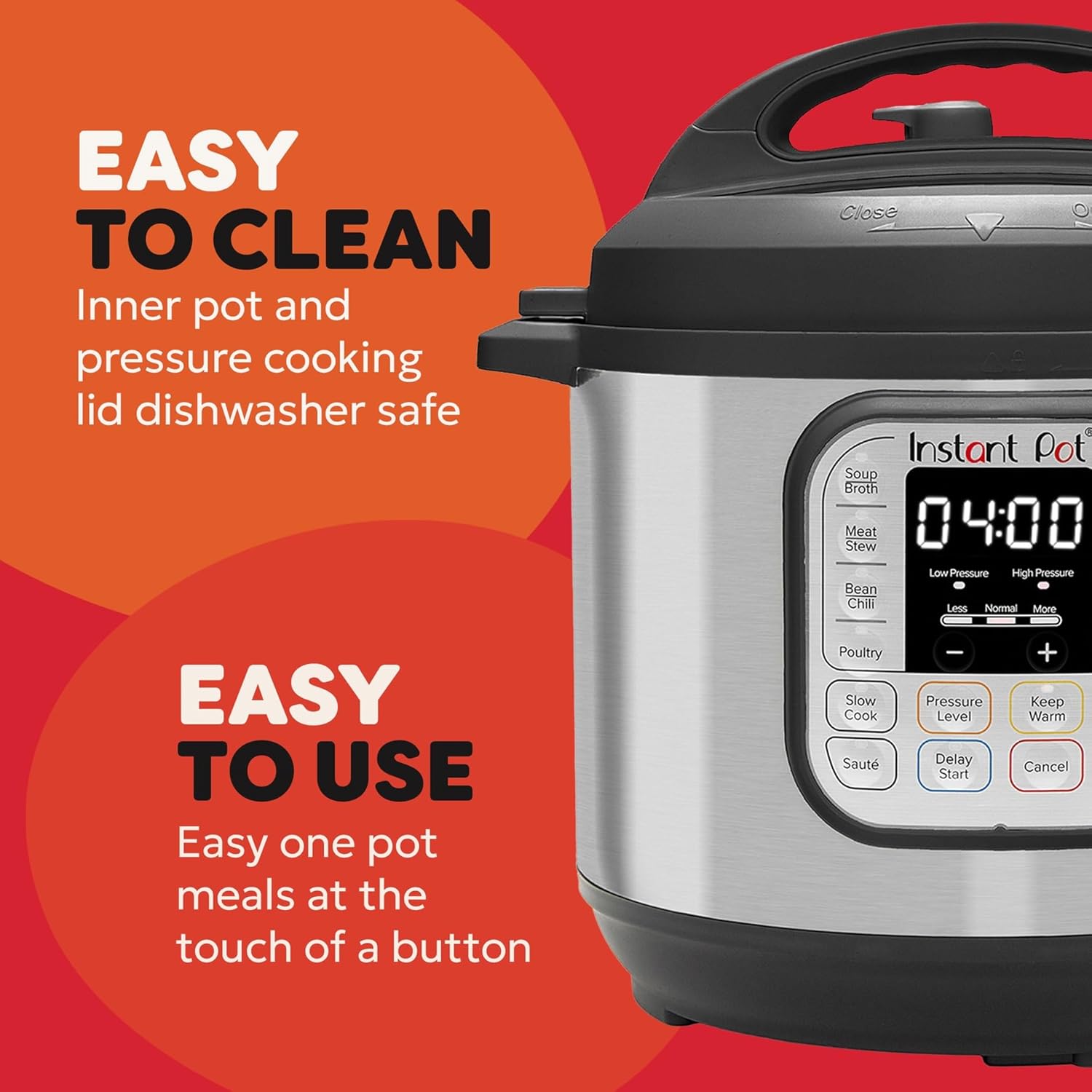 Instant Pot Duo 7-in-1 Multi Cooker 5.7L – Pressure Cooker, Slow Cooker, Rice Cooker, Stainless Steel - Image 5