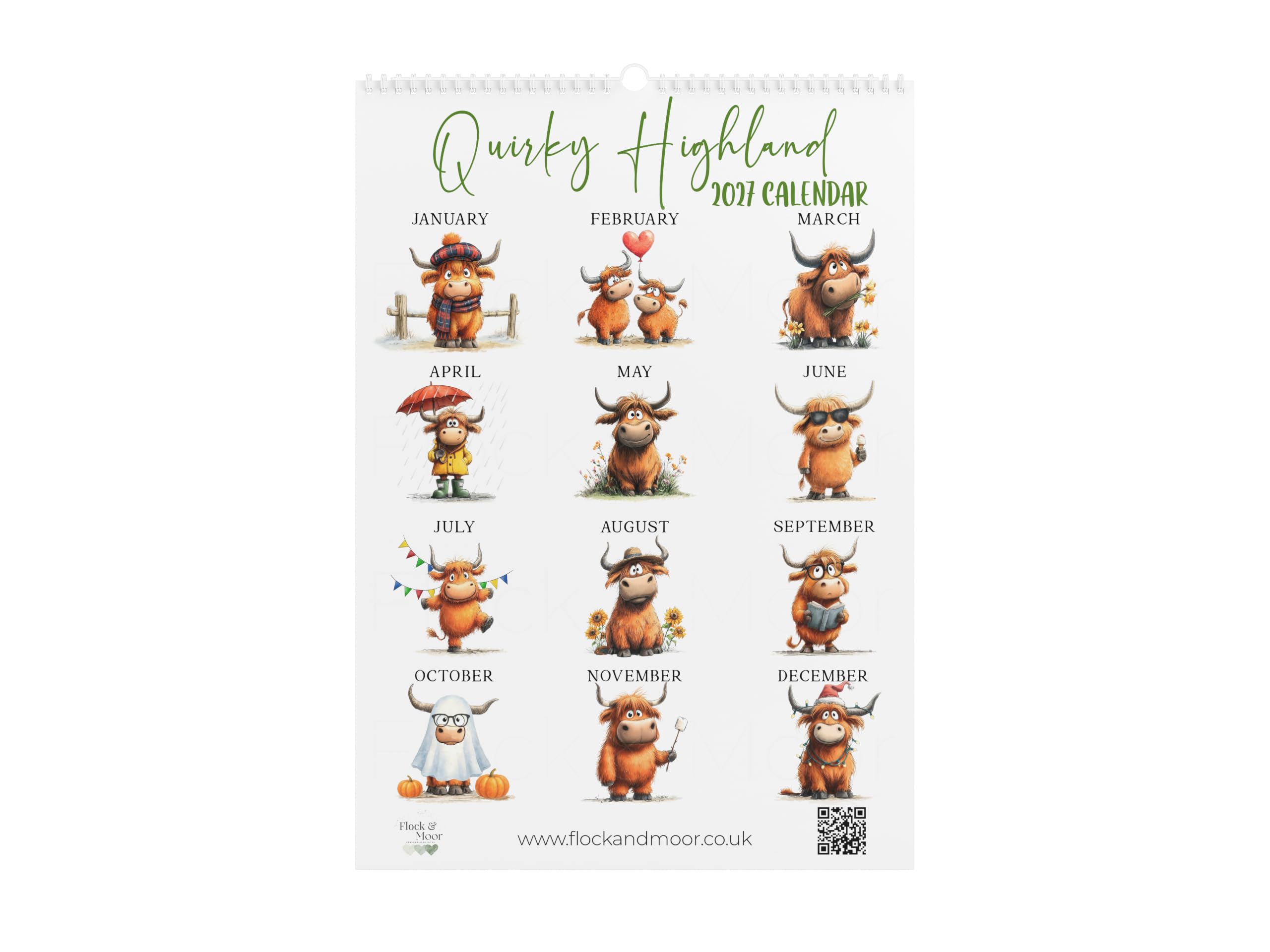 Scottish Highlands Calendar 2027 – Monthly Wall Calendar with Notes - Image 3