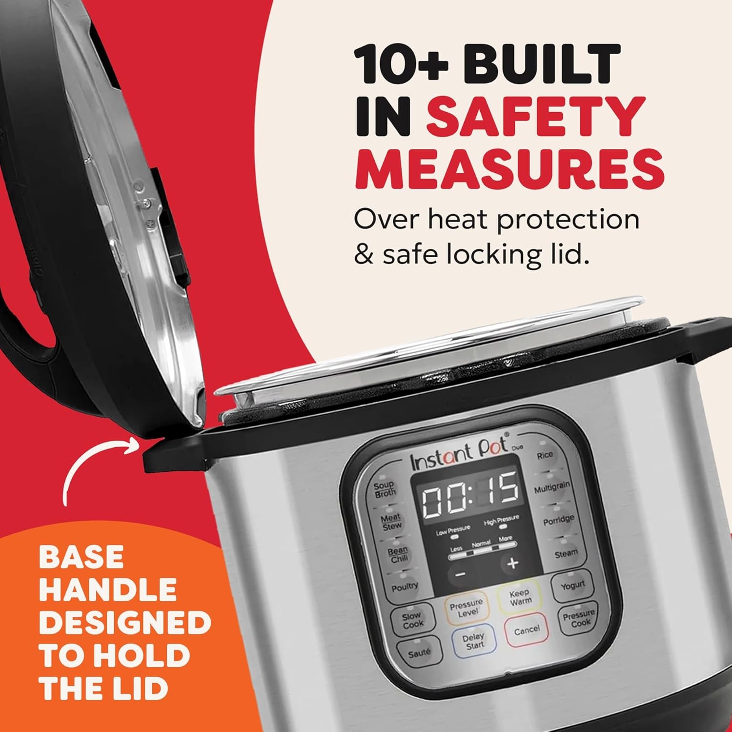 Instant Pot Duo 7-in-1 Multi Cooker 5.7L – Pressure Cooker, Slow Cooker, Rice Cooker, Stainless Steel - Image 4