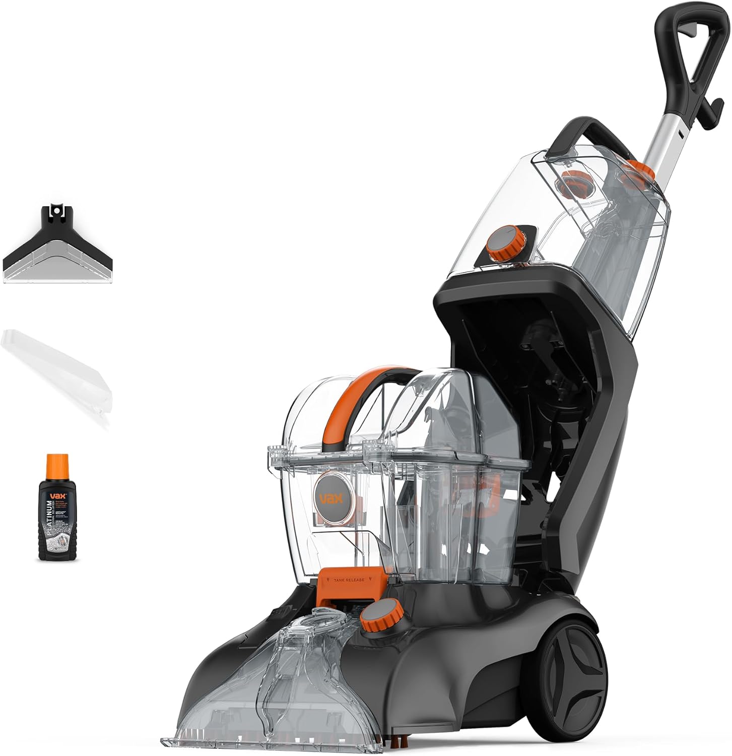 Vax Rapid Power Revive Carpet Cleaner Machine, Rug, Upholstery, Car, Stair Upright Shampooer Washer, Handheld Spot Cleaning Wash Tool, Solution, 1200W