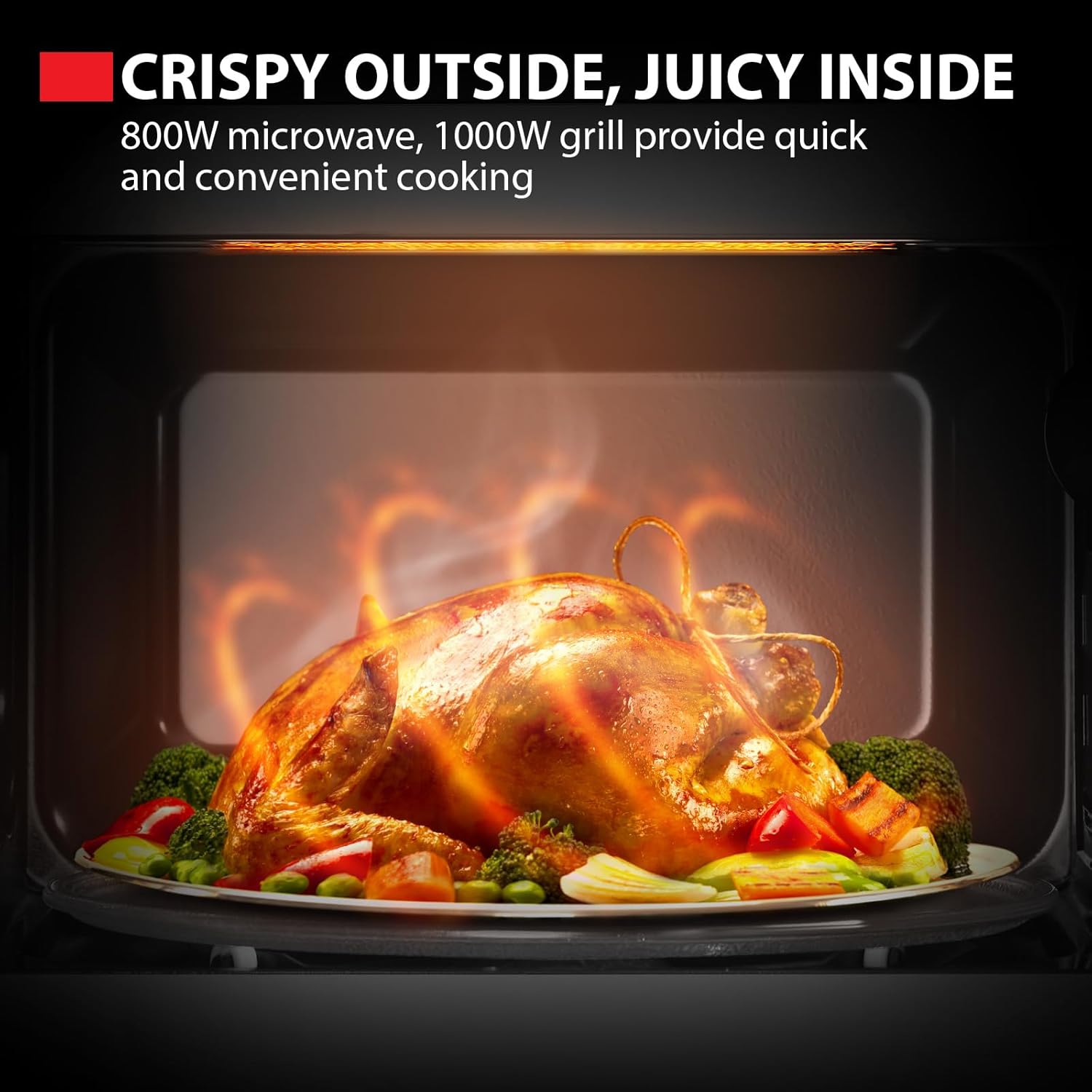 Toshiba 20L Microwave Oven MW3-AG20PF(MB) – 800W Microwave, 1000W Grill, Digital, Black Mirror Finish - Image 2