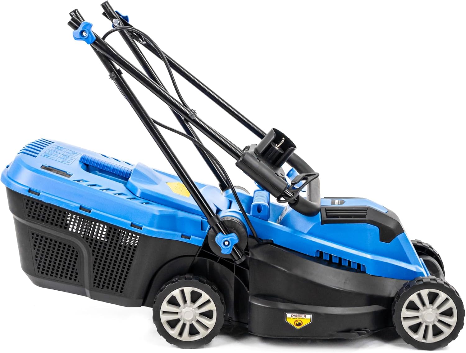 Hyundai 1300W Electric Lawn Mower – 33cm Lightweight Corded Lawnmower, 30L Grass Box, Foldable Handle, 3 Cutting Heights, Ideal for Small Gardens - 3 - Image 5