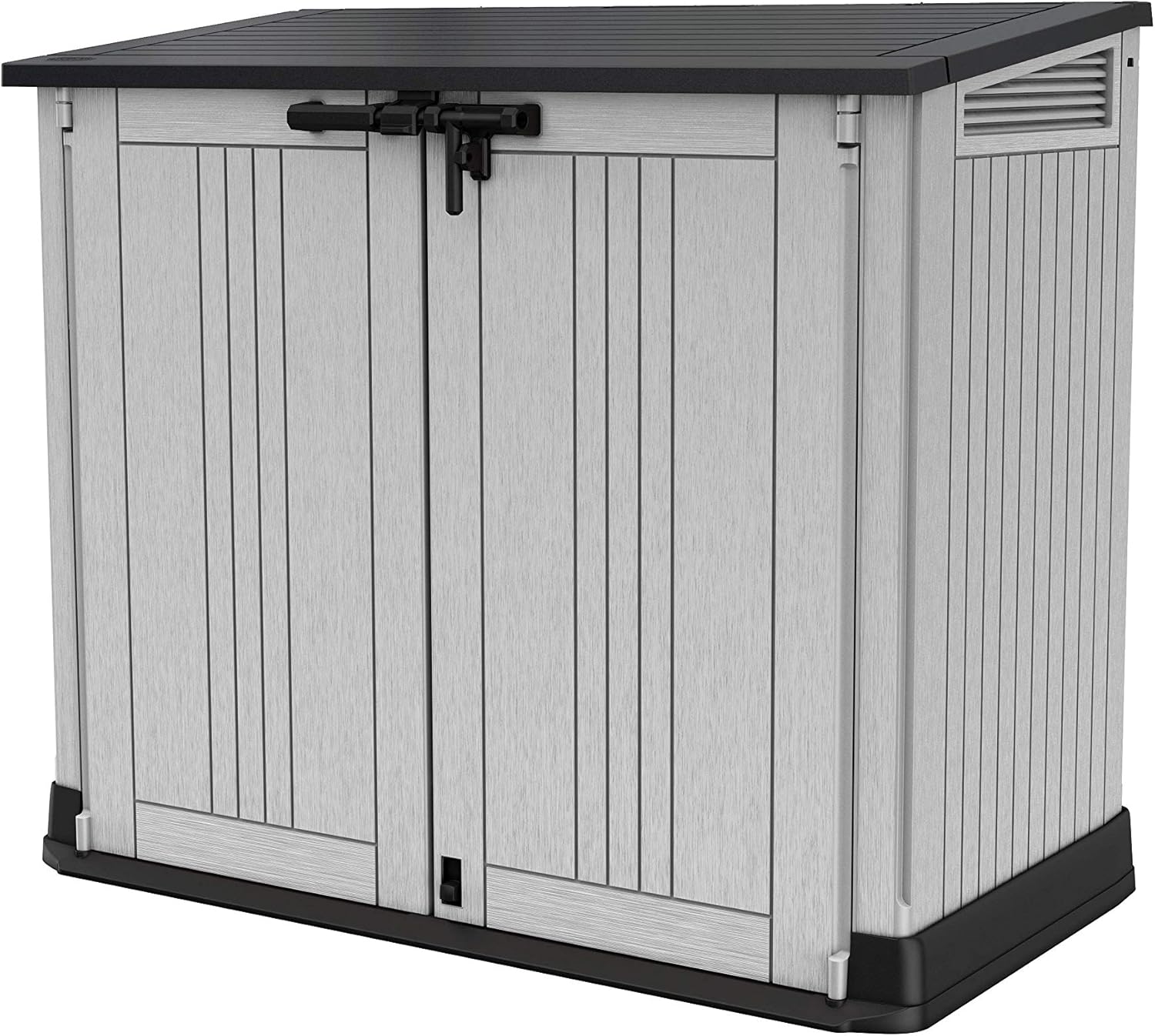 Keter Store It Out Nova Outdoor Garden Furniture Storage Shed Light Grey with Dark Grey Lid | Fade Free | All Weather Resistant | Safe and Secure | - Image 2