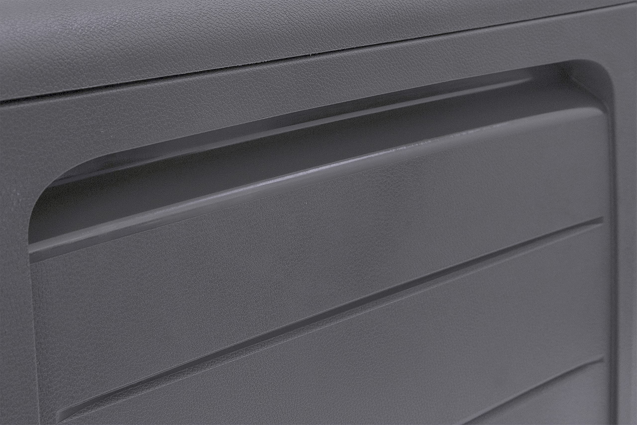 Keter Marvel+ 270L Outdoor 65% recycled Garden Furniture Storage Box Graphite Wood Panel Effect | Fade Free | All Weather Resistant | Safe and Secure - Image 5