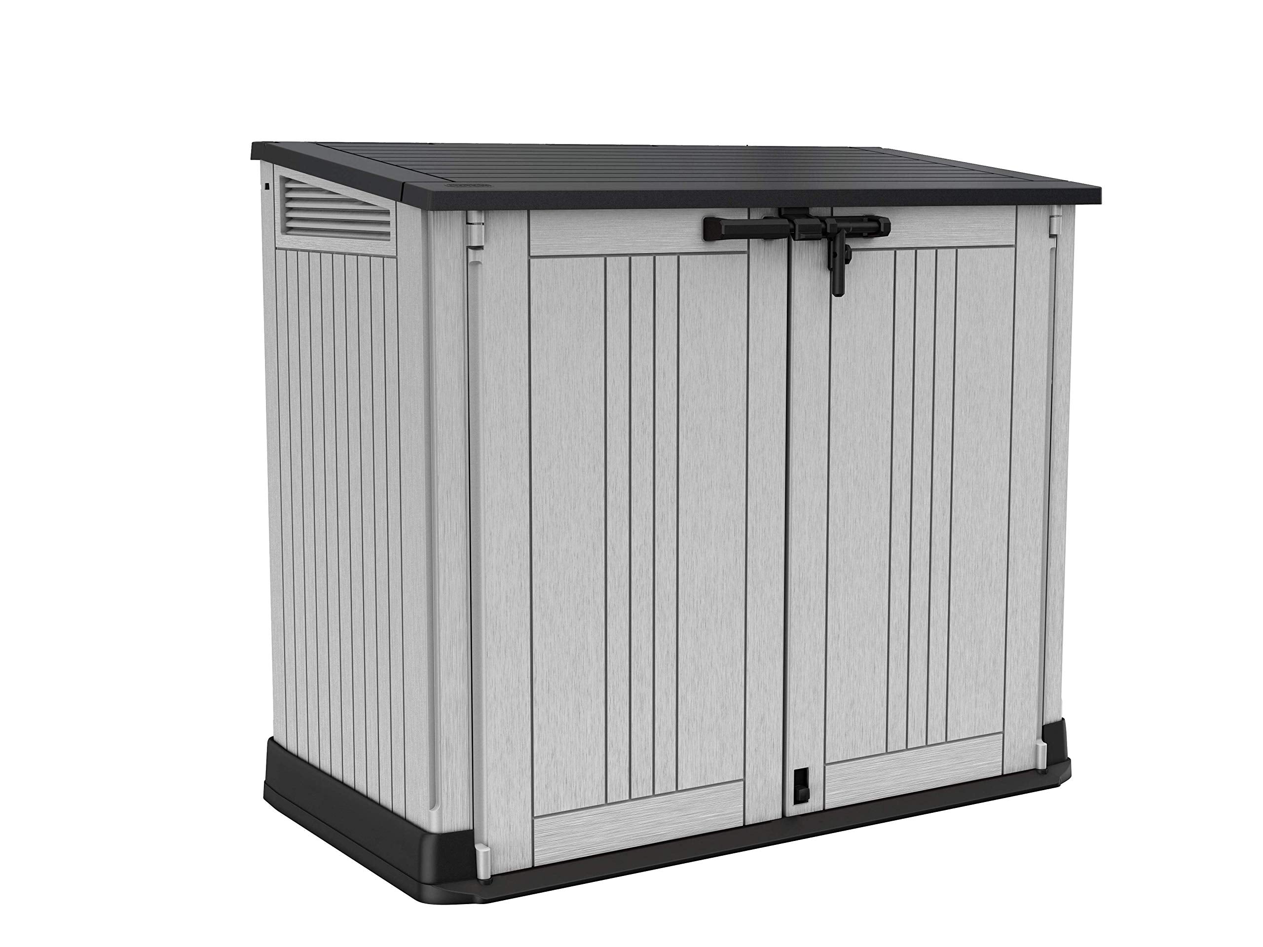 Keter Store It Out Nova Outdoor Garden Furniture Storage Shed Light Grey with Dark Grey Lid | Fade Free | All Weather Resistant | Safe and Secure |