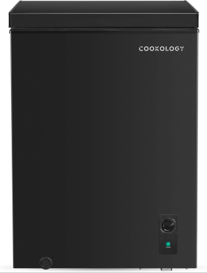 Cookology 142L Freestanding Chest Freezer - Adjustable Feet - Black [Energy Class F]